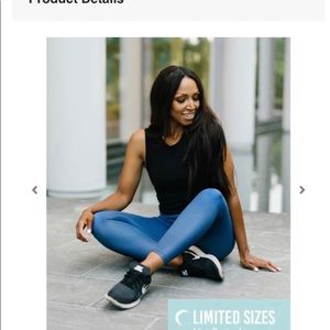 Zyia Blue Metallic Leggings